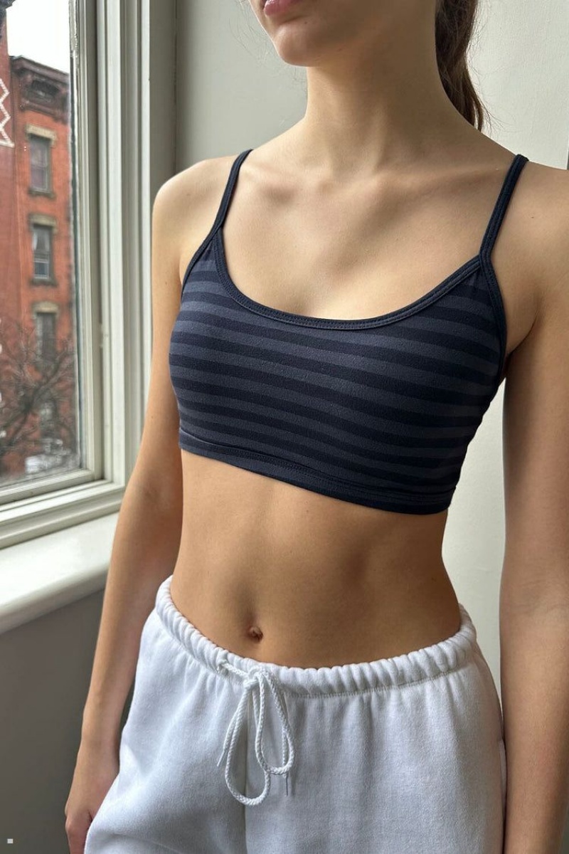 Soutien Gorge Brandy Melville Laney Rayé Bleu Marine | CCM-91054705